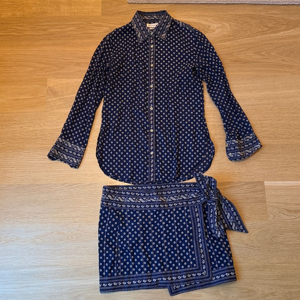 Isabel Marant Navy Blue Mini Skirt - Picture 1 of 5